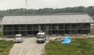 農業倉庫の屋根工事実績１